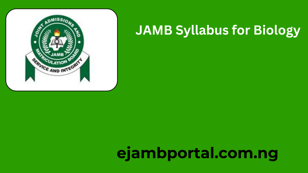 JAMB Syllabus for Biology 2025/2026 PDF Download