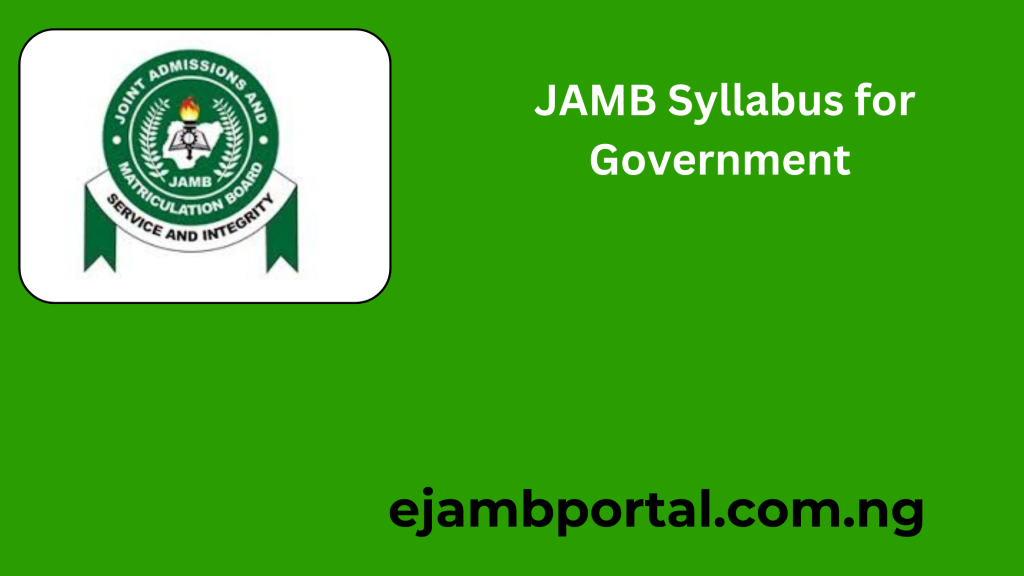 JAMB Syllabus for Government 2025/2026 PDF Download